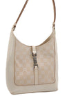 Authentic GUCCI Jackie Shoulder Hand Bag GG Canvas Leather 0013876 Ivory 6797F