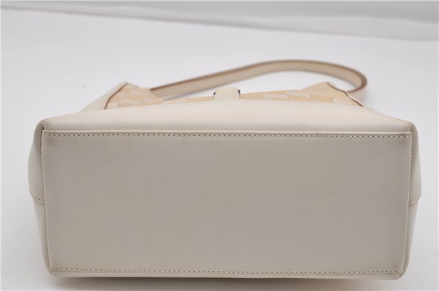 Authentic GUCCI Jackie Shoulder Hand Bag GG Canvas Leather 0013876 Ivory 6797F