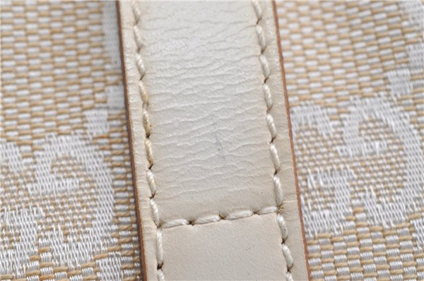 Authentic GUCCI Jackie Shoulder Hand Bag GG Canvas Leather 0013876 Ivory 6797F