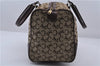 Authentic CELINE C Macadam Pattern Hand Boston Bag Canvas Leather Brown 6800C