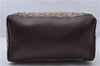 Authentic CELINE C Macadam Pattern Hand Boston Bag Canvas Leather Brown 6800C