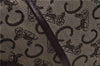 Authentic CELINE C Macadam Pattern Hand Boston Bag Canvas Leather Brown 6800C
