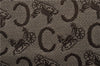 Authentic CELINE C Macadam Pattern Hand Boston Bag Canvas Leather Brown 6800C