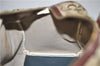Authentic CELINE C Macadam Pattern Hand Boston Bag Canvas Leather Brown 6800C
