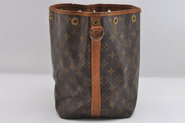Auth Louis Vuitton Monogram Petit Noe M42226 Shoulder Drawstring Bag Junk 6801I