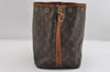 Auth Louis Vuitton Monogram Petit Noe M42226 Shoulder Drawstring Bag Junk 6801I