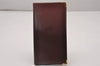 Authentic Cartier Must de Cartier Long Wallet Purse Leather Bordeaux Red 6806I