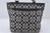 Auth COACH Signature Lunch Penelope Tote Bag Canvas Leather F14693 Gray 6807E