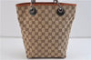 Authentic GUCCI Shoulder Hand Bag GG Canvas Leather 120840 Brown Orange 6809C