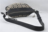 Authentic COACH Signature Shoulder Cross Bag Canvas Leather 6345 Black 6809E