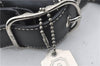 Authentic COACH Signature Shoulder Cross Bag Canvas Leather 6345 Black 6809E