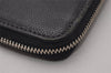 Authentic Cartier Santos de Cartier Long Wallet Purse Leather Black 6809I