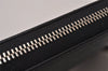 Authentic Cartier Santos de Cartier Long Wallet Purse Leather Black 6809I