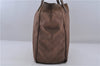 Authentic GUCCI Shoulder Tote Bag Purse GG Nylon Leather 282489 Brown 6810C