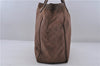 Authentic GUCCI Shoulder Tote Bag Purse GG Nylon Leather 282489 Brown 6810C