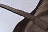 Authentic GUCCI Shoulder Tote Bag Purse GG Nylon Leather 282489 Brown 6810C