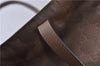 Authentic GUCCI Shoulder Tote Bag Purse GG Nylon Leather 282489 Brown 6810C