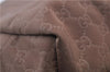 Authentic GUCCI Shoulder Tote Bag Purse GG Nylon Leather 282489 Brown 6810C