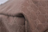 Authentic GUCCI Shoulder Tote Bag Purse GG Nylon Leather 282489 Brown 6810C