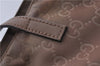Authentic GUCCI Shoulder Tote Bag Purse GG Nylon Leather 282489 Brown 6810C