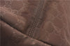 Authentic GUCCI Shoulder Tote Bag Purse GG Nylon Leather 282489 Brown 6810C