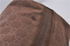 Authentic GUCCI Shoulder Tote Bag Purse GG Nylon Leather 282489 Brown 6810C