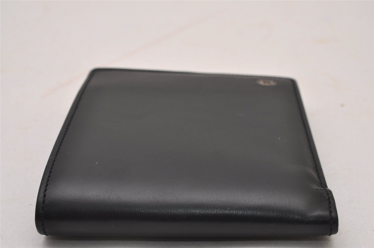 Authentic Cartier Pasha Vintage Bifold Wallet Purse Leather Black 6810I