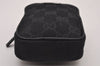 Authentic GUCCI Cigarette Case Pouch Purse GG Canvas Leather 115249 Black 6811I