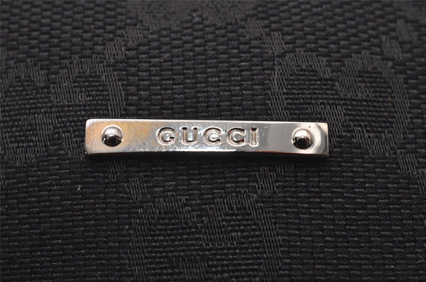 Authentic GUCCI Cigarette Case Pouch Purse GG Canvas Leather 115249 Black 6811I
