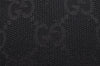 Authentic GUCCI Cigarette Case Pouch Purse GG Canvas Leather 115249 Black 6811I
