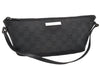 Authentic GUCCI Hand Bag Pouch Purse GG Canvas Leather 0391103 Black 6812D