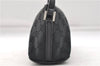 Authentic GUCCI Hand Bag Pouch Purse GG Canvas Leather 0391103 Black 6812D