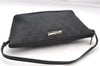Authentic GUCCI Hand Bag Pouch Purse GG Canvas Leather 0391103 Black 6812D