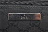 Authentic GUCCI Hand Bag Pouch Purse GG Canvas Leather 0391103 Black 6812D