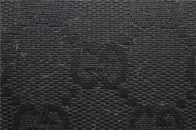 Authentic GUCCI Hand Bag Pouch Purse GG Canvas Leather 0391103 Black 6812D