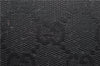 Authentic GUCCI Hand Bag Pouch Purse GG Canvas Leather 0391103 Black 6812D