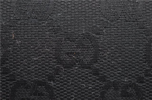 Authentic GUCCI Hand Bag Pouch Purse GG Canvas Leather 0391103 Black 6812D