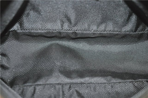 Authentic GUCCI Hand Bag Pouch Purse GG Canvas Leather 0391103 Black 6812D