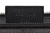Authentic GUCCI Hand Bag Pouch Purse GG Canvas Leather 0391103 Black 6812D