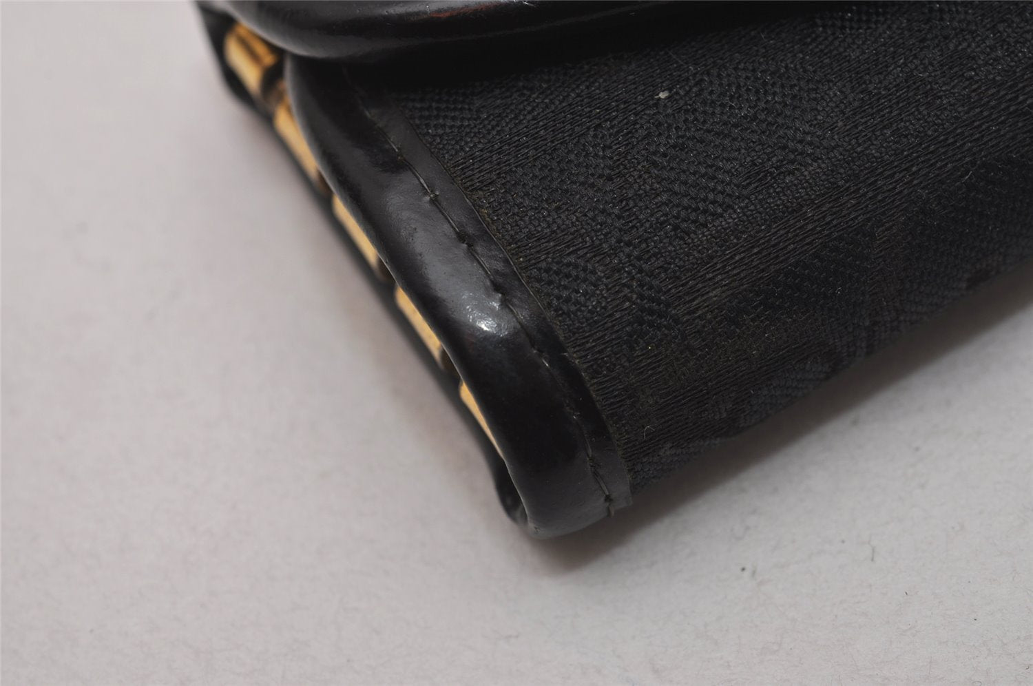 Authentic Christian Dior Trotter 4 Hooks Key Case Canvas Leather Black 6814I