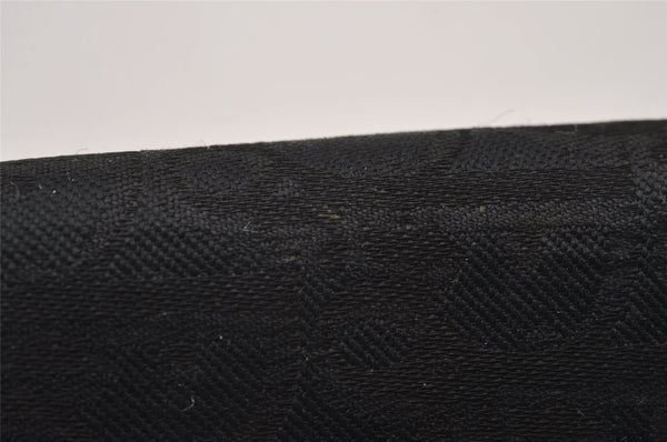 Authentic Christian Dior Trotter 4 Hooks Key Case Canvas Leather Black 6814I