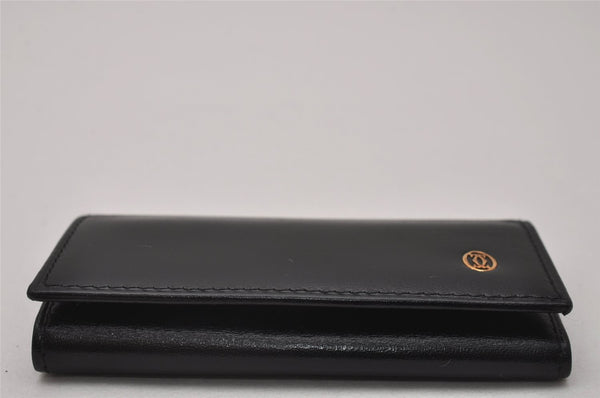 Authentic Cartier Must de Cartier 4 Hooks Key Case Purse Leather Black 6815I