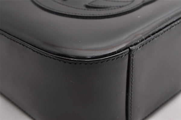 Authentic GUCCI SOHO Vintage Shoulder Hand Bag Purse Enamel Black Junk 6817I