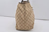 Authentic GUCCI Sherry Line Tote Bag GG Canvas Leather 139260 Beige 6818I