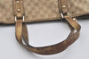 Authentic GUCCI Sherry Line Tote Bag GG Canvas Leather 139260 Beige 6818I