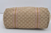 Authentic GUCCI Sherry Line Tote Bag GG Canvas Leather 139260 Beige 6818I