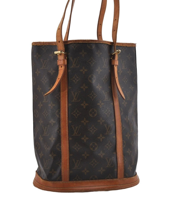 Authentic Louis Vuitton Monogram Bucket GM Shoulder Bag M42236 LV 6821D
