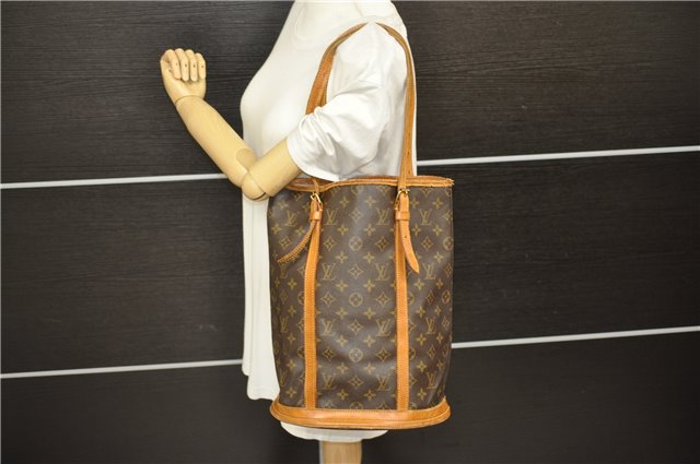 Authentic Louis Vuitton Monogram Bucket GM Shoulder Bag M42236 LV 6821D