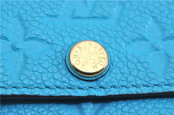 Auth Louis Vuitton Monogram Empreinte Multicles 6 Key Case M81566 Blue LV 6821F