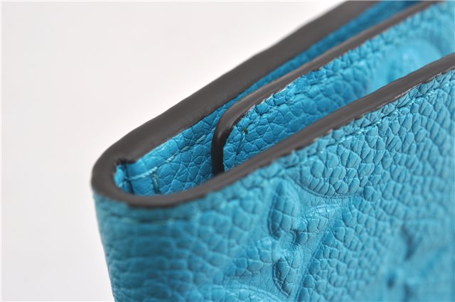 Auth Louis Vuitton Monogram Empreinte Multicles 6 Key Case M81566 Blue LV 6821F